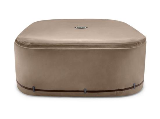 vente unique Kit spa gonflable Intex PureSpa Calacatta carré Bulles 4 places + Kit d'entretien
