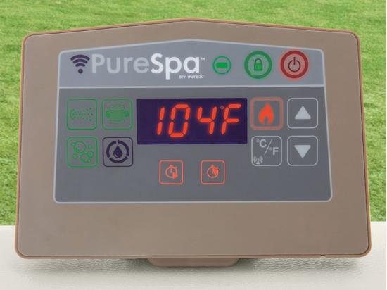 Vente Unique Kit Spa Gonflable Intex PureSpa Chevron Carré Bulles 4 Places + 6 Filtres