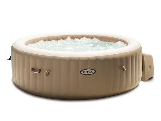 Vente Unique Kit Spa Gonflable Intex PureSpa Sahara Rond Bulles 4 Places + Kit D'entretien