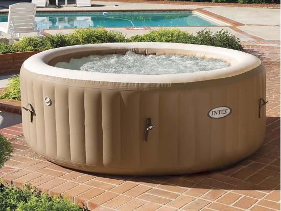 Vente Unique Kit Spa Gonflable Intex PureSpa Sahara Rond Bulles 4 Places + 6 Filtres + Kit D'entretien