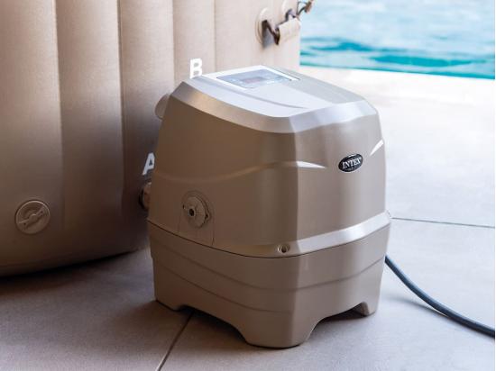 Vente Unique Kit Spa Gonflable Intex PureSpa Sahara Rond Bulles 6 Places + 6 Filtres
