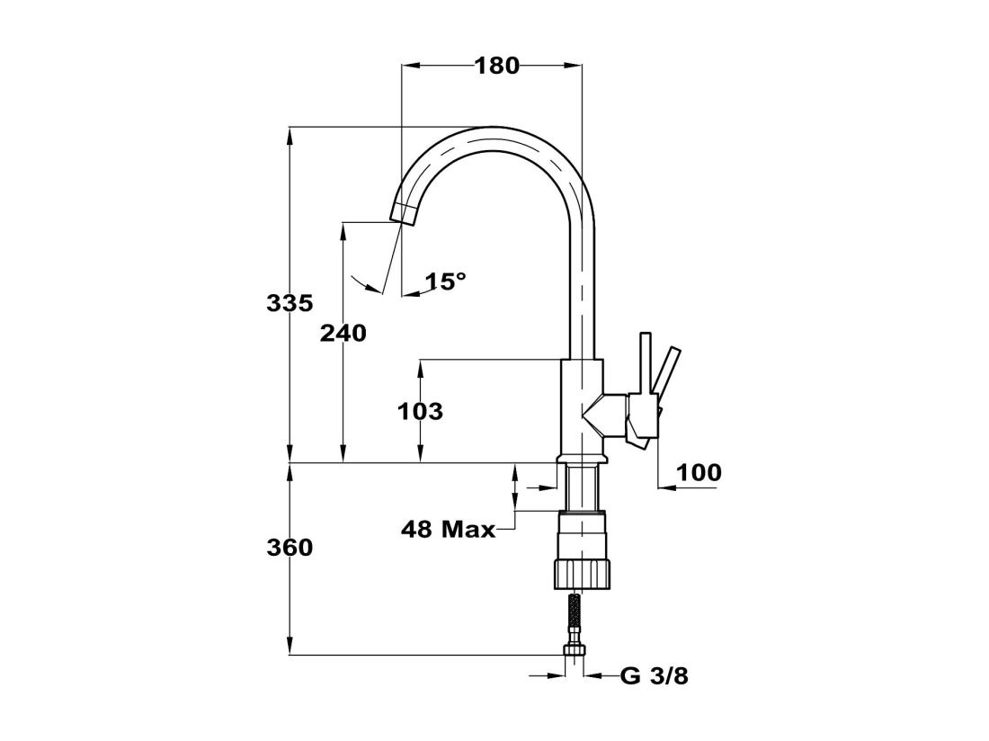 Vente Unique Kiwo Mitigeur évier Cuivre Brossé - Essebagno