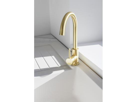 Vente Unique Kiwo Mitigeur évier Or Brossé - Essebagno