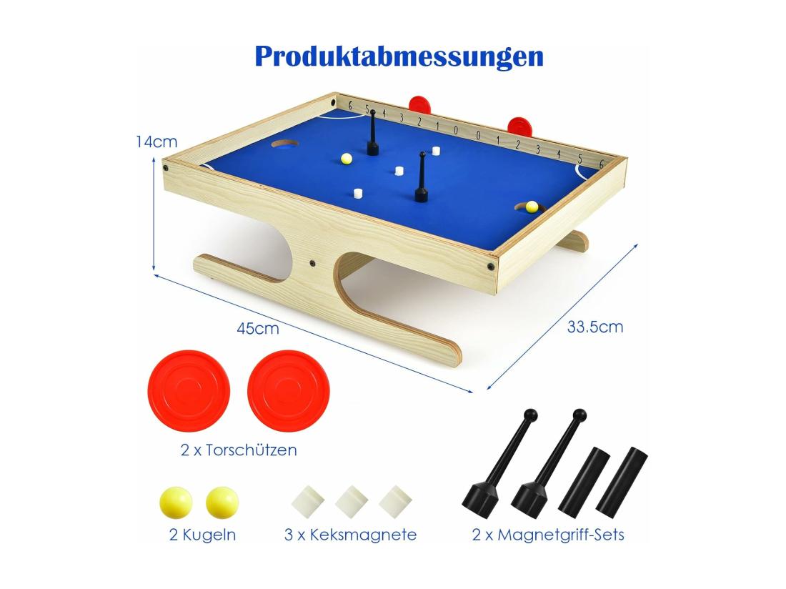 Vente Unique Klask Jeu De Société Magnétique Pour 2 Joueurs Mini Baby-foot Avec 2 Boules 45 X 33 5 X 14 Cm