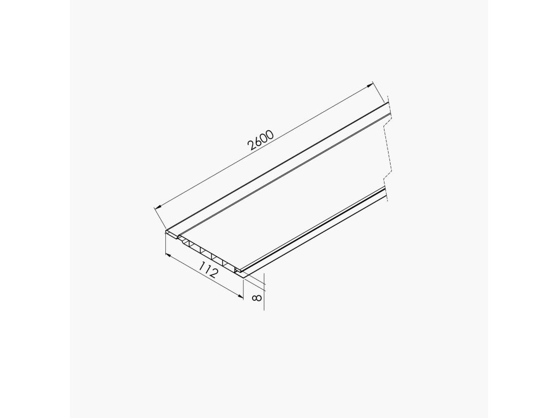 Vente Unique Lambris PVC 100 Mm - Lot De 10 Lames - Blanc - 2.60 M 2600 X 100 X 8 Mm (2 60 M²)