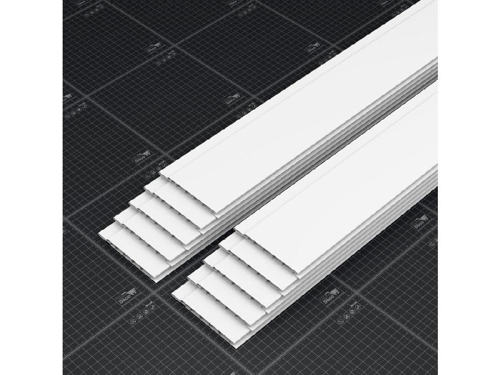 vente unique Lambris PVC 100 mm - Lot de 10 Lames - Blanc - 2.60 m 2600 x 100 x 8 mm (2 60 m²)