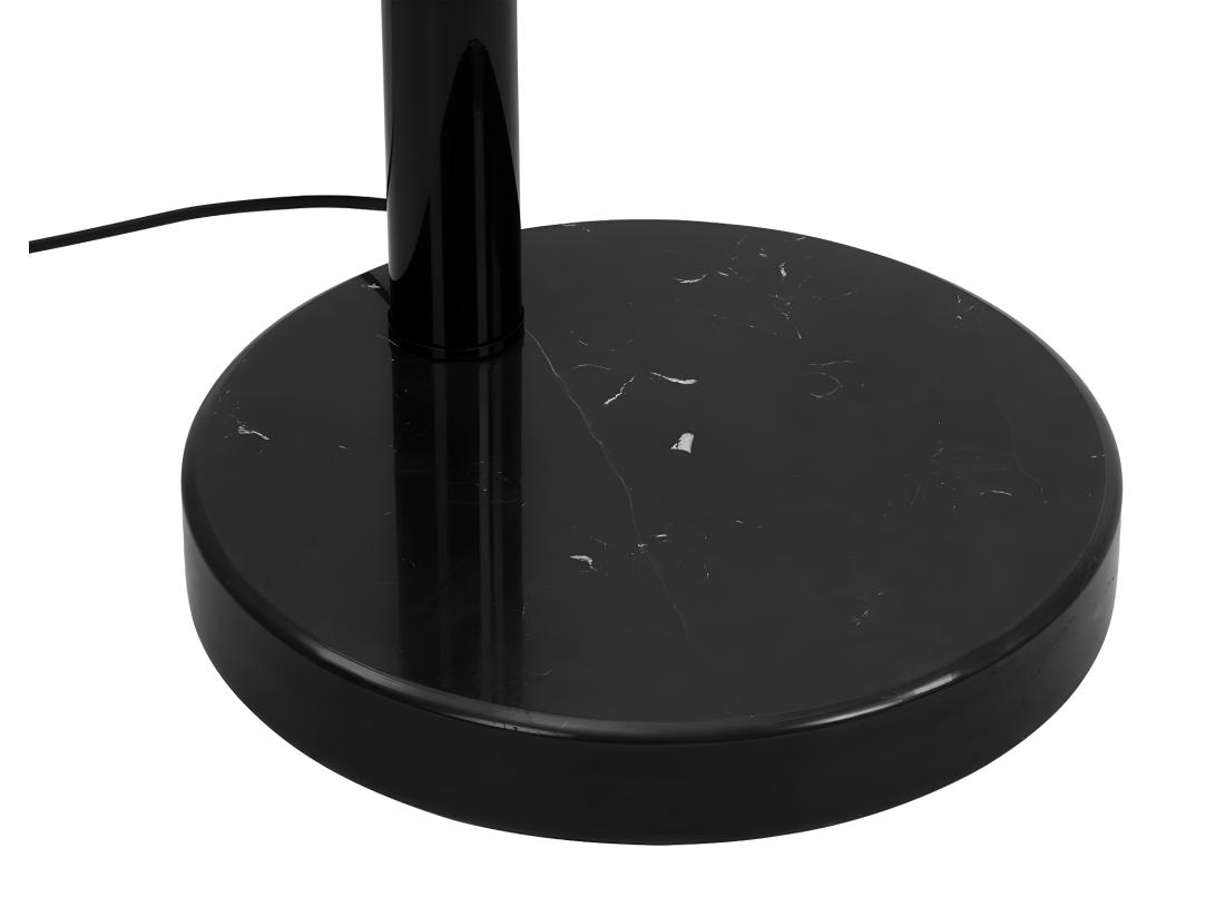 Vente Unique Lampadaire 5 Abat-jours VARIETONE - Base Marbre Et Tissu Gris Et Blanc - H. 210 Cm