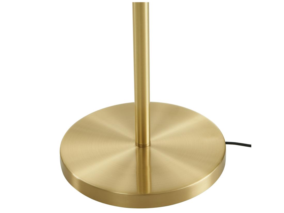 Vente Unique Lampadaire En Laiton Brossé Et 3 Globes En Verre Vintage - H. 148 Cm - YUKON