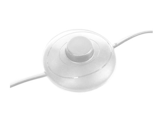 Vente Unique Lampadaire En Métal Doré Et Abat-jour En Bouclettes Blanches H 150 Cm