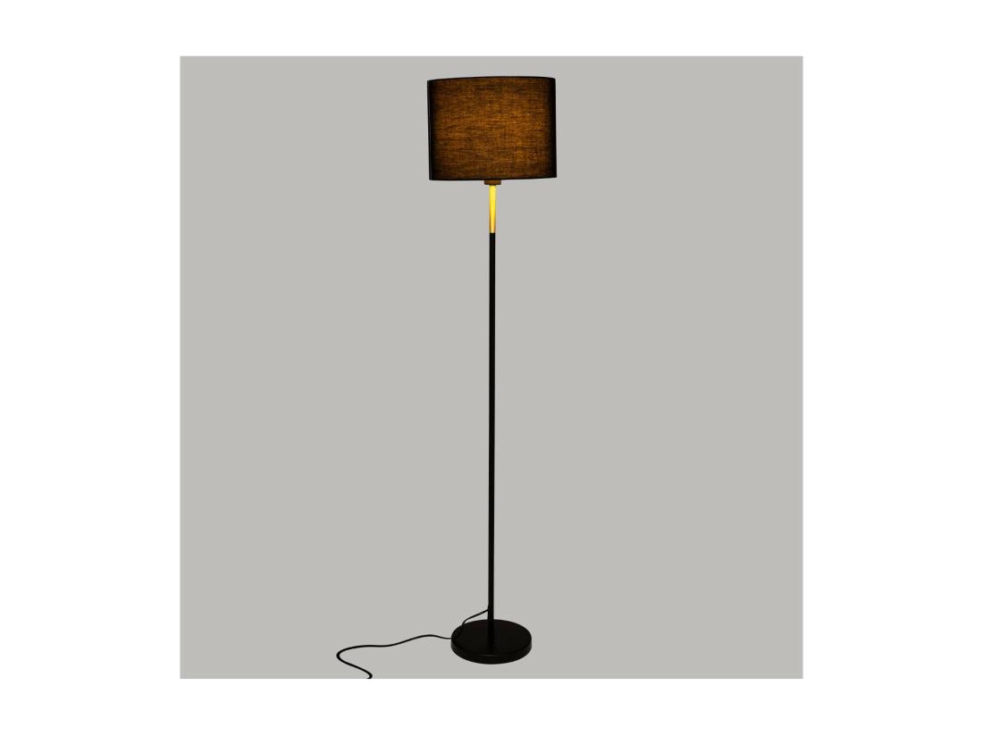 Vente Unique Lampadaire En Métal Noir Et Doré H 151 Cm
