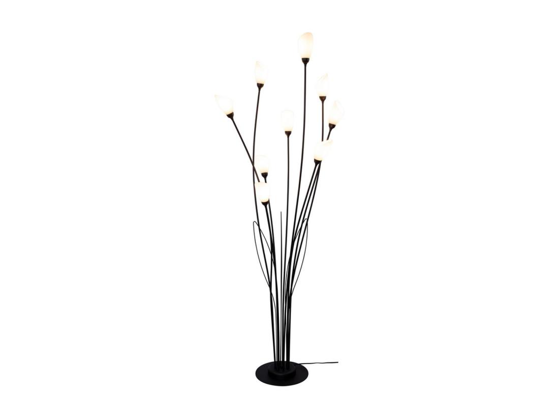 Vente Unique Lampadaire Flower Noir 60x60x161 Cm EPIKASA