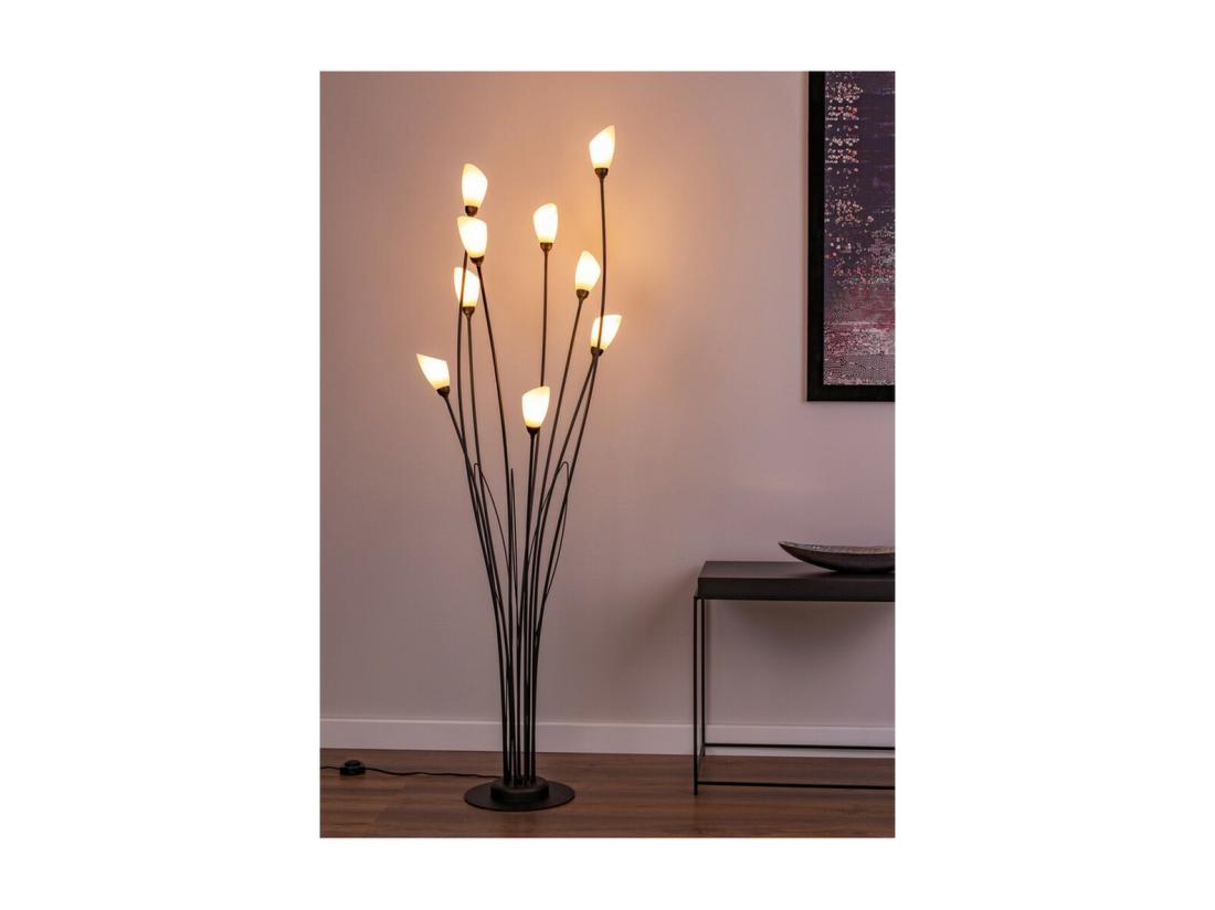 Vente Unique Lampadaire Flower Noir 60x60x161 Cm EPIKASA
