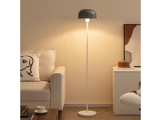 Vente Unique Lampadaire Sur Pied De 146 Cm Lampe Avec Abat-Jour Et Interrupteur Au Pied Lampe Avec Base Lestée Culot E27 Pour Salon Chambre Bureau