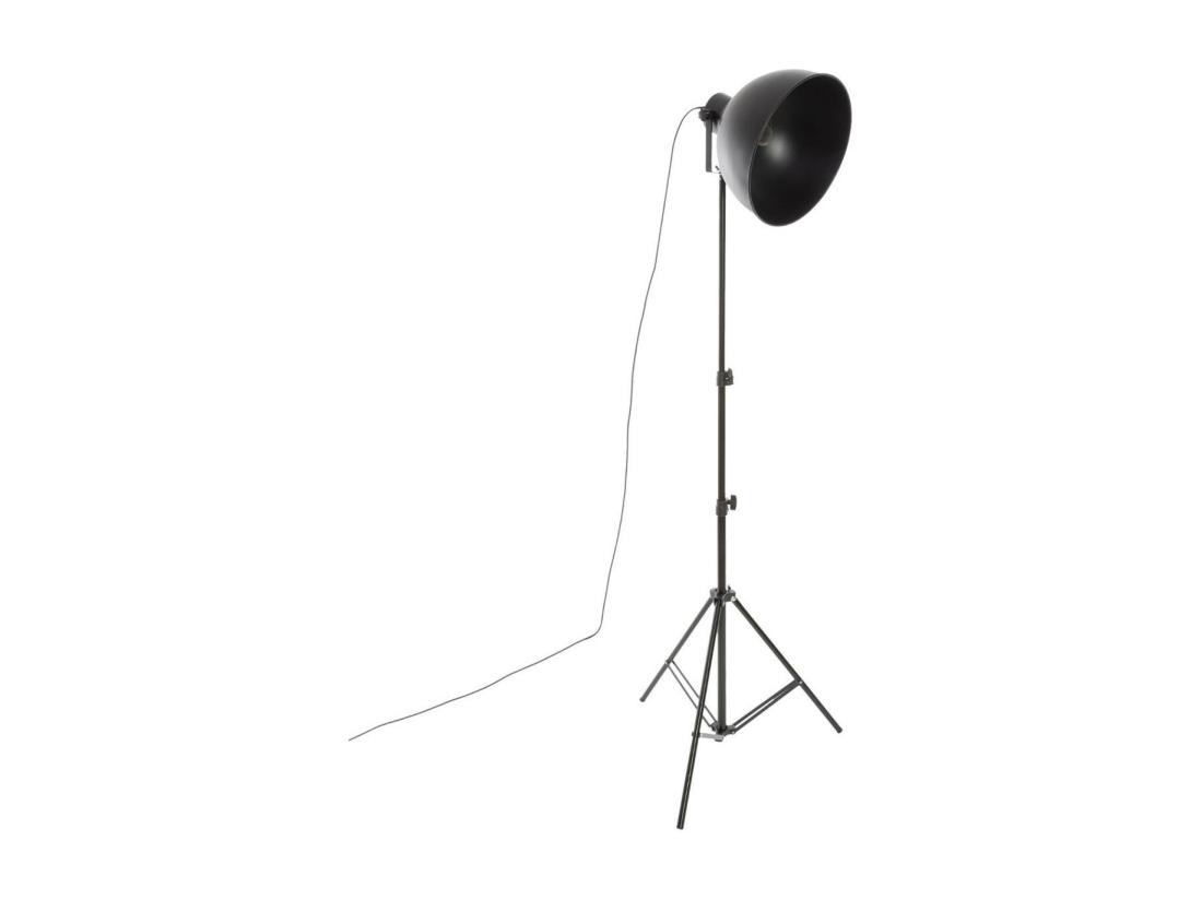 Vente Unique Lampadaire Trépied En Métal Noir H 175 Cm