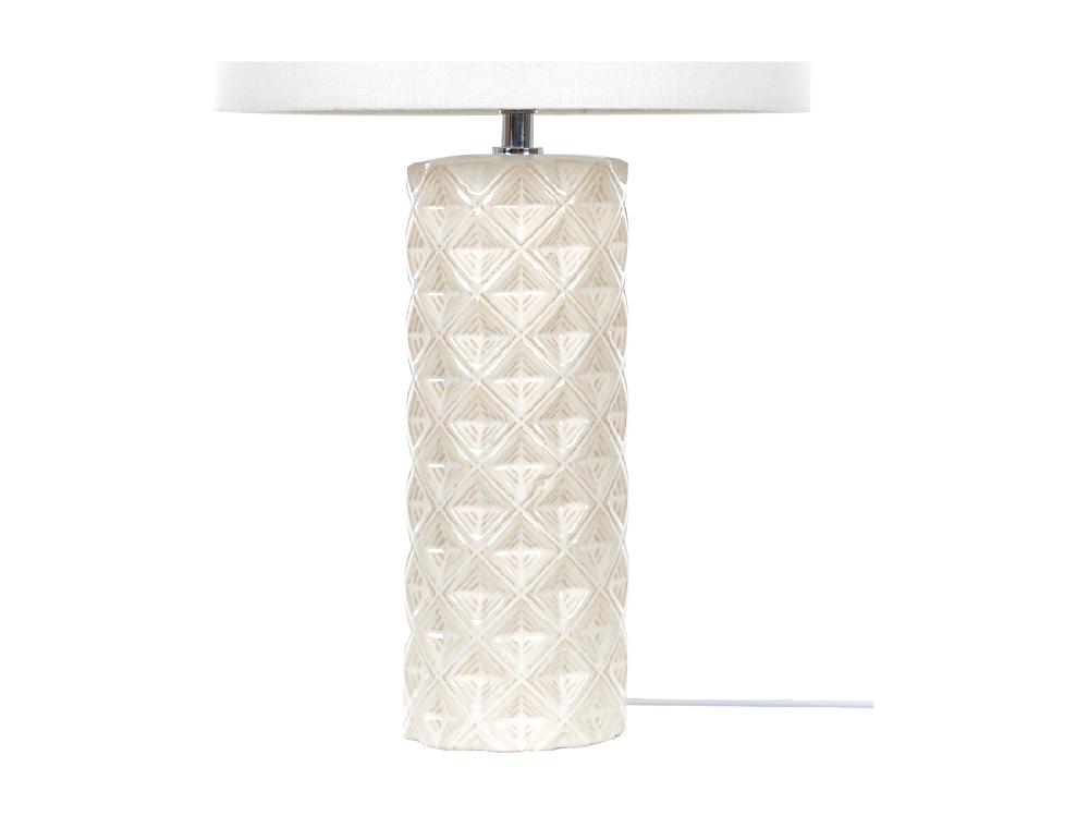 Vente Unique Lampe à Poser BALONNE Céramique Beige Clair