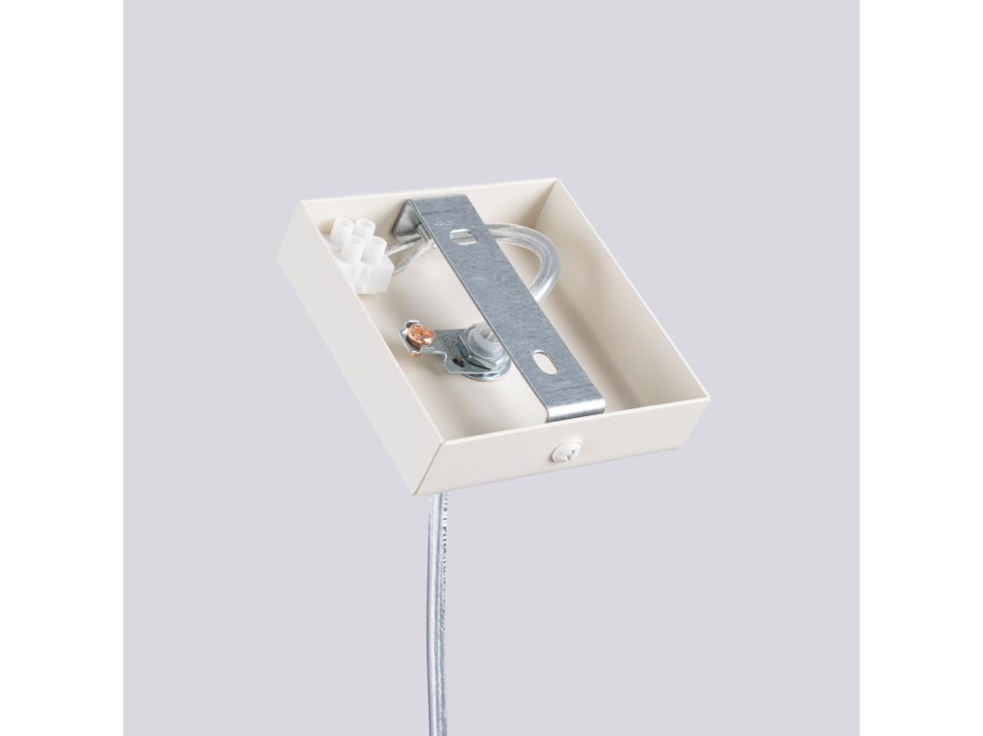 Vente Unique Lampe à Suspension Lagos Grenier En Acier - 1 Sources Lumineuses - L.8 X H.118 Cm - Beige