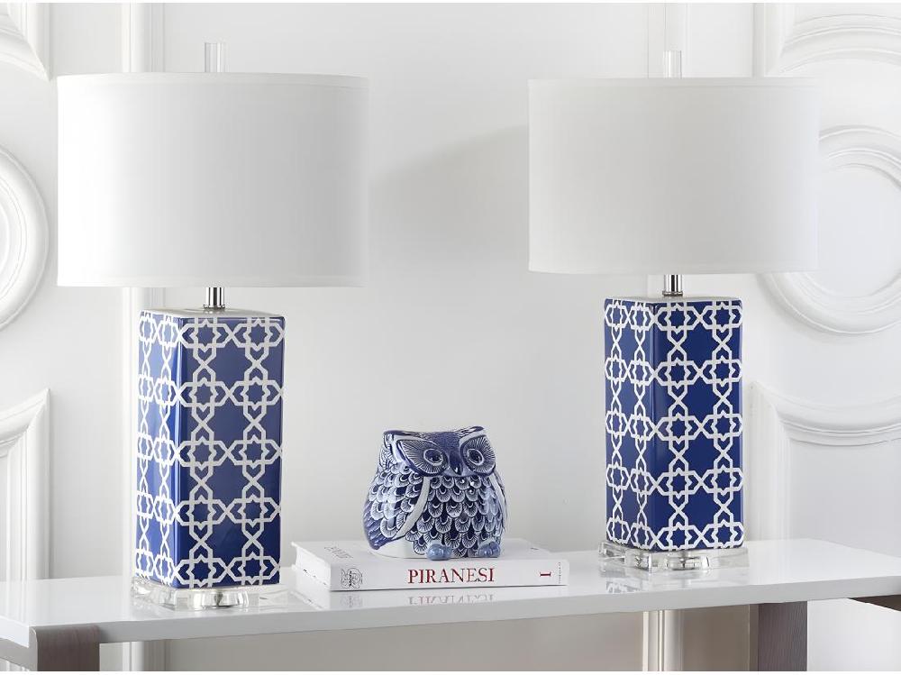 vente unique Lampe de table Bleu marine 38 X 38 X 68.58 cm - Vilma