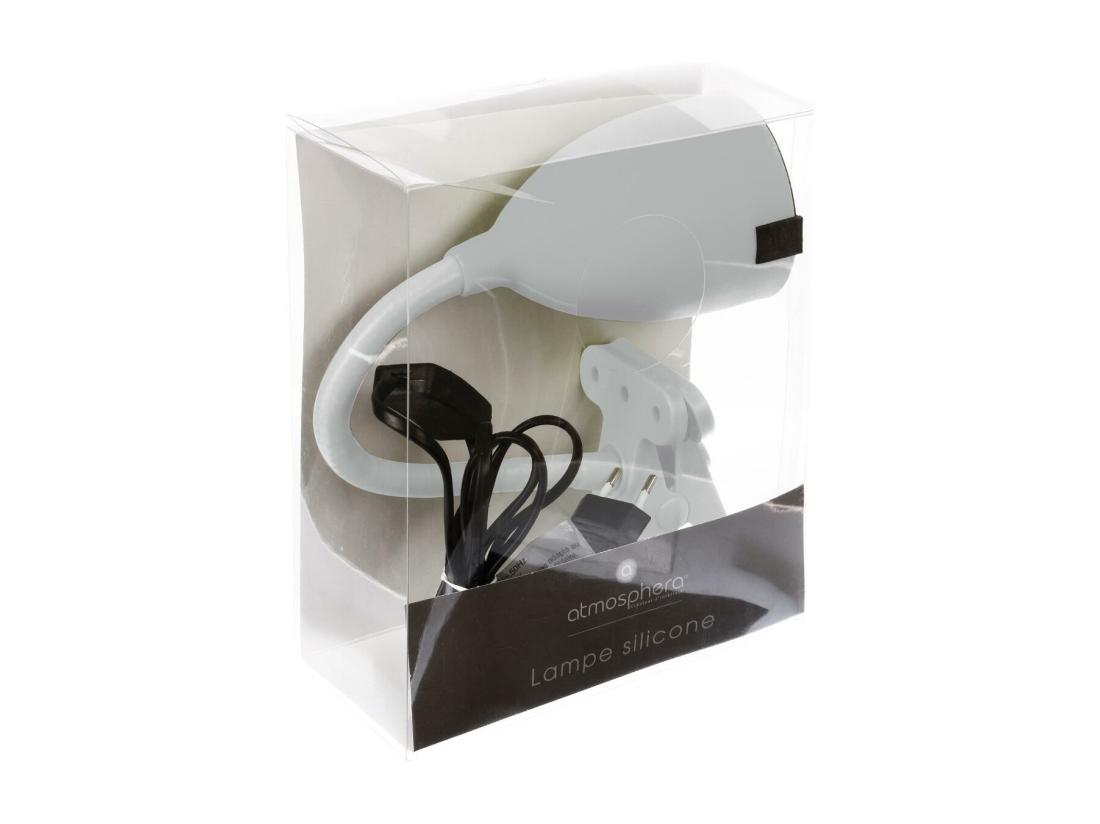 vente unique Lampe pince en silicone "Sily" - Blanc - L 8 x P 8 x H 43 cm