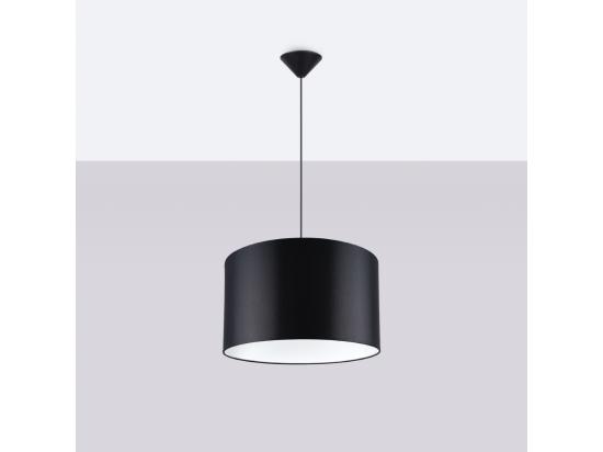 Vente Unique Lampe Suspendue Nova Minimaliste En Tissu/PVC - 1 Sources Lumineuses - L.40 X H.88 Cm - Noir