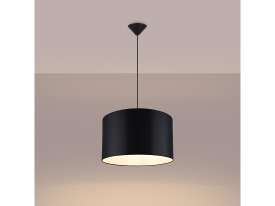 Vente Unique Lampe Suspendue Nova Minimaliste En Tissu/PVC - 1 Sources Lumineuses - L.40 X H.88 Cm - Noir