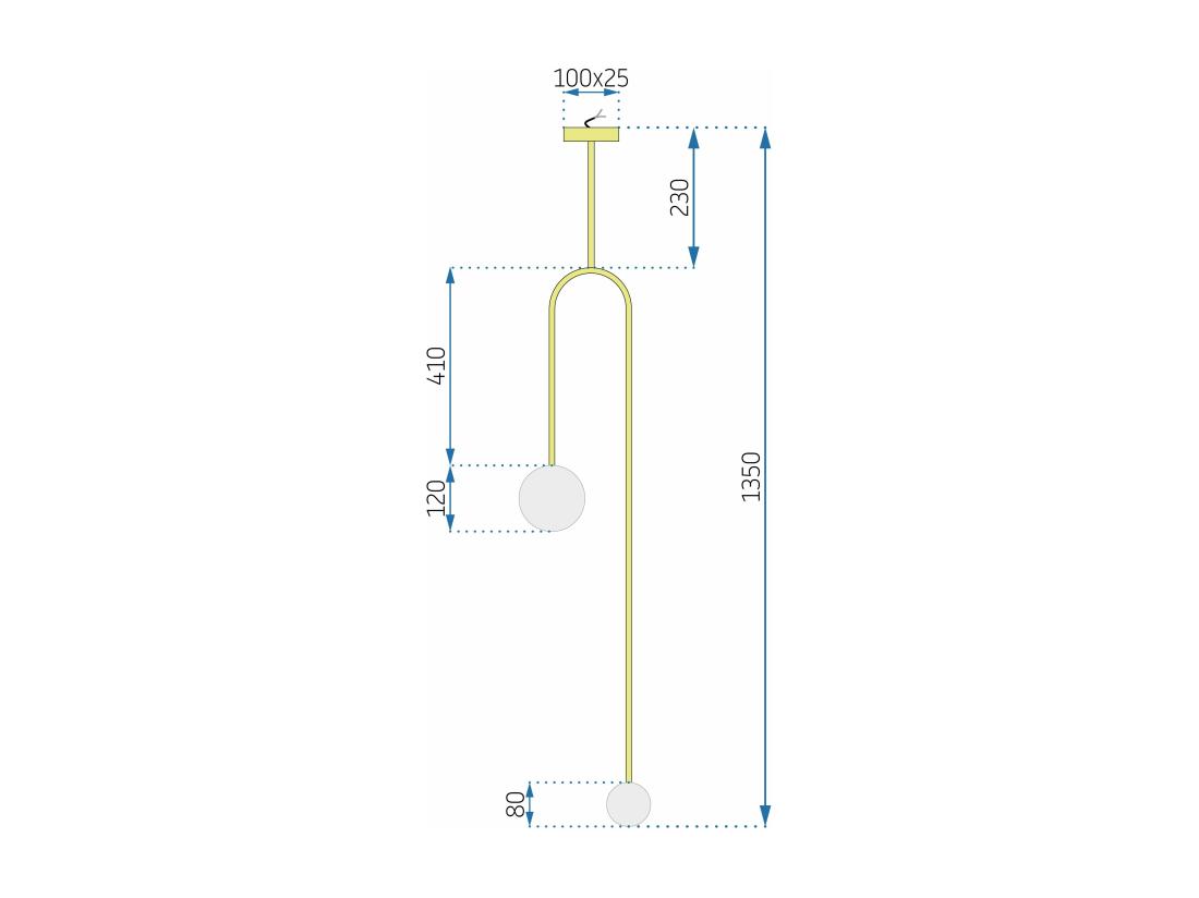 Vente Unique Lampe Suspendue Toolight App964-2Cp Gold