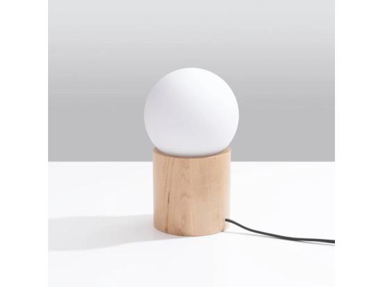 vente unique Lampes de bureau Boomo moderne en bois - 1 sources lumineuses - L.12 x H.21 cm - bois naturel
