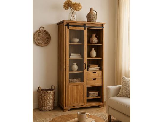 vente unique Lexis - Bibliothèque en bois de teck recyclé