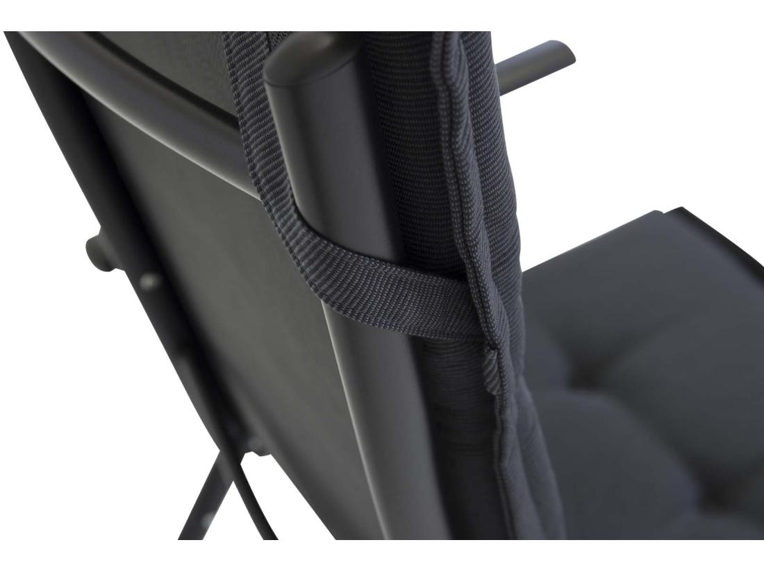 Vente Unique Line Coussin De Jardin à Dossier Haut Gris Foncé