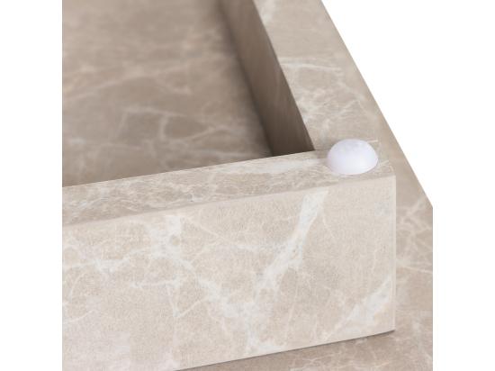 Vente Unique Lipani - Table D'appoint Carrée Effet Marbre 45x45cm - Beige