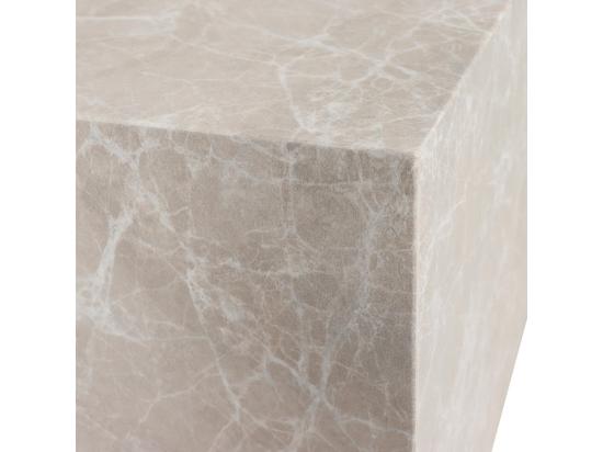 Vente Unique Lipani - Table D'appoint Carrée Effet Marbre 45x45cm - Beige