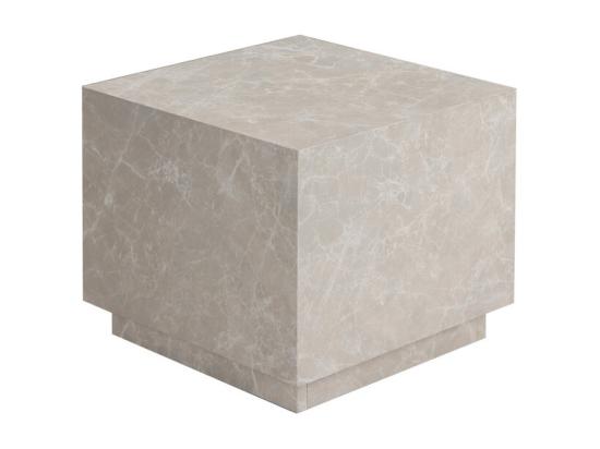 vente unique Lipani - Table d'appoint carrée effet marbre 45x45cm - Beige