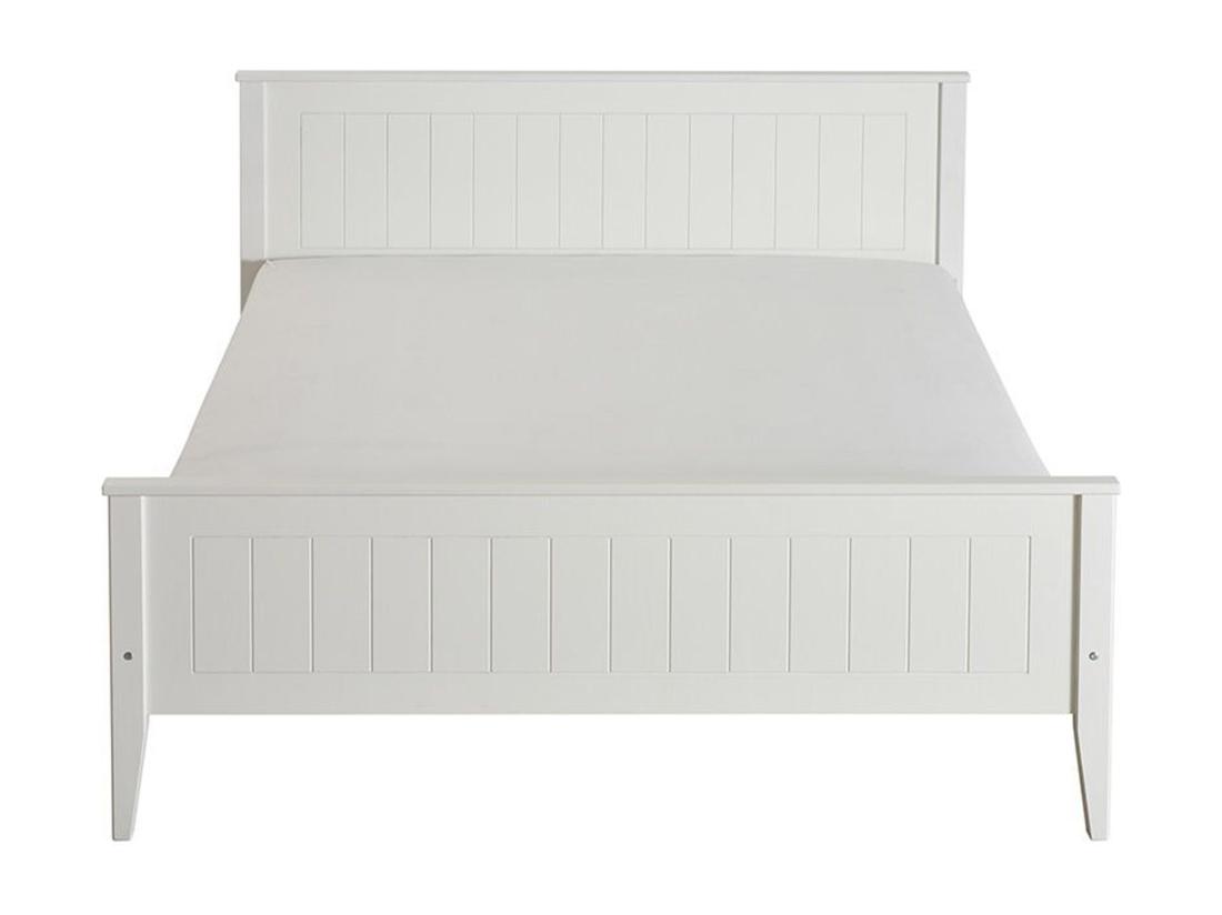 Vente Unique Lit 160x200 En Bois Siena Couleur Blanche