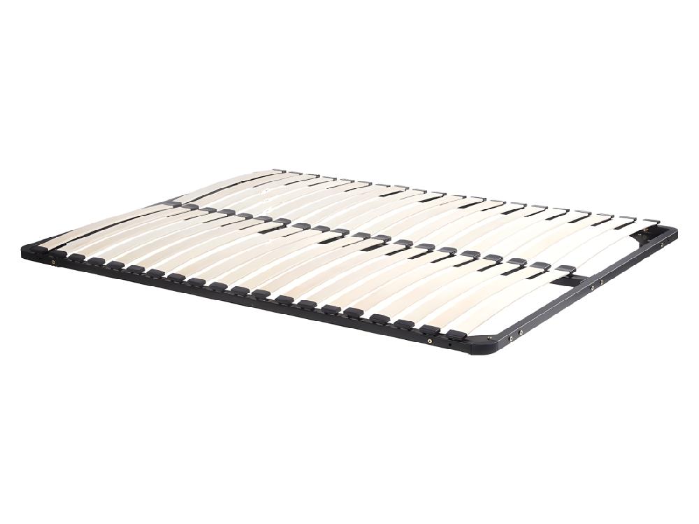 Vente Unique Lit Avec Chevets 160 X 200 Cm - 2 Tiroirs - Avec LEDs - Coloris : Naturel Et Anthracite + Sommier - FRANCOLI