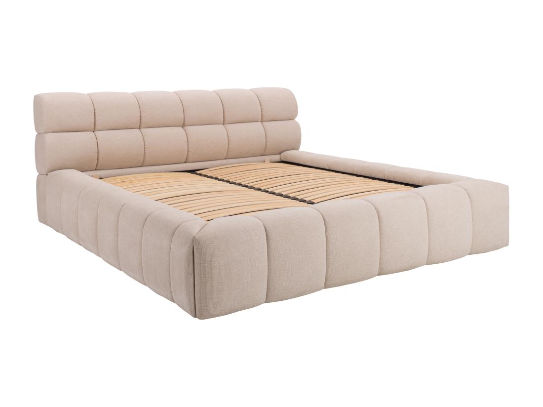 Vente Unique Lit Coffre 180 X 200 Cm - Tissu - Beige - FORVIK II De Pascal Morabito