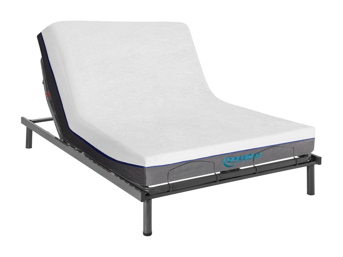 Vente Unique Lit électrique De Relaxation Lattes + Matelas Mémoire De Forme - 140 X 200 Cm - JIMBARAN II De DREAMEA