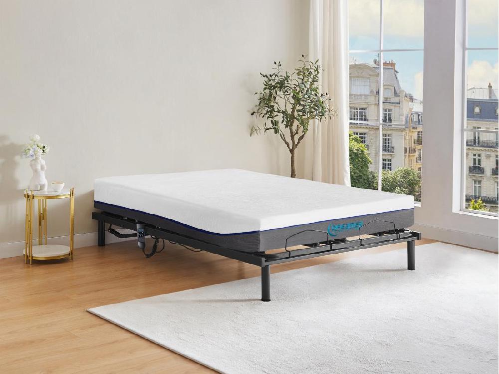 vente unique Lit électrique de relaxation lattes + matelas mémoire de forme - 140 x 200 cm - JIMBARAN II de DREAMEA