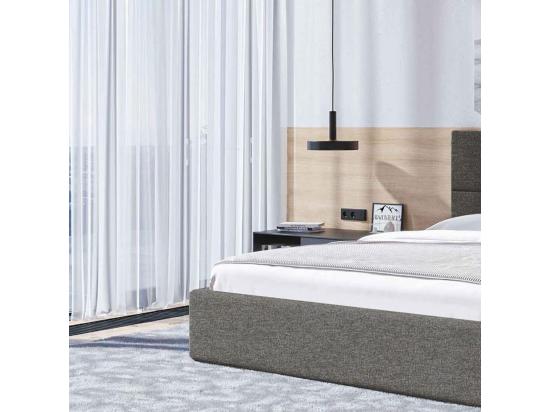 Vente Unique Lit Mesonica Bufo Carrés Anthracite 180x200