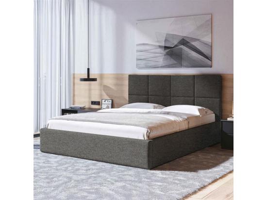 vente unique Lit Mesonica Bufo carrés anthracite 180x200