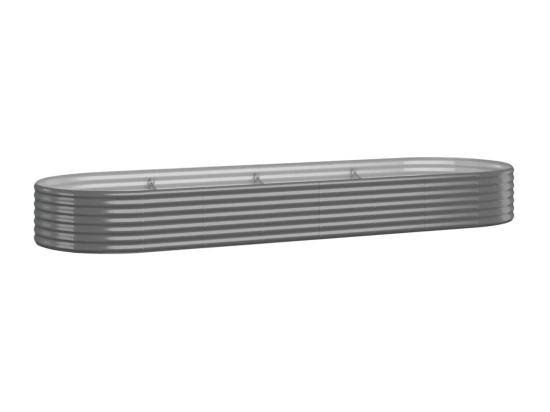 Vente Unique Lit Surélevé De Jardin Acier Enduit De Poudre 322x100x36cm Gris