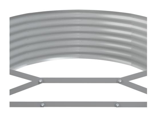 vente unique Lit surélevé de jardin Acier enduit de poudre 322x100x36cm gris