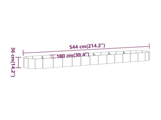 Vente Unique Lit Surélevé De Jardin Acier Enduit De Poudre Anthracite