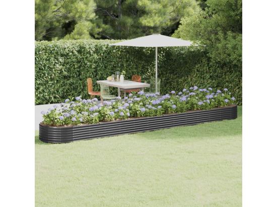 vente unique Lit surélevé de jardin Acier enduit de poudre Anthracite