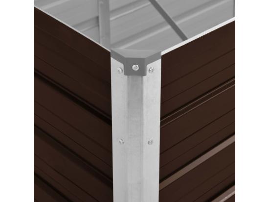 Vente Unique Lit Surélevé De Jardin Marron 240x80x77 Cm Acier Galvanisé