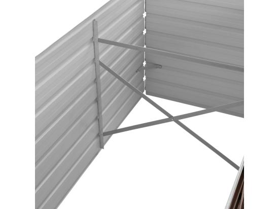 vente unique Lit surélevé de jardin Marron 240x80x77 cm Acier galvanisé