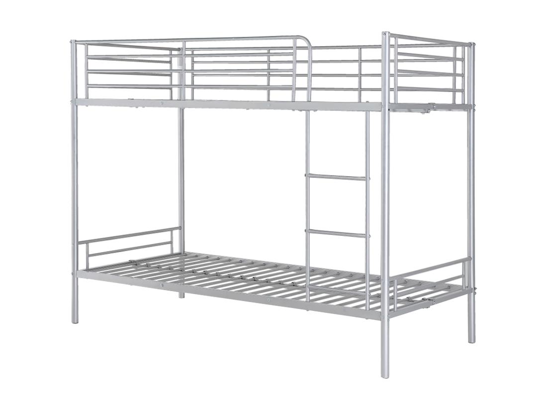 Vente Unique Lits Superposés DUOTIS II - 2 X 90 X 190 Cm - Argent