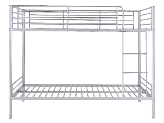 Vente Unique Lits Superposés DUOTIS II - 2 X 90 X 190 Cm - Argent