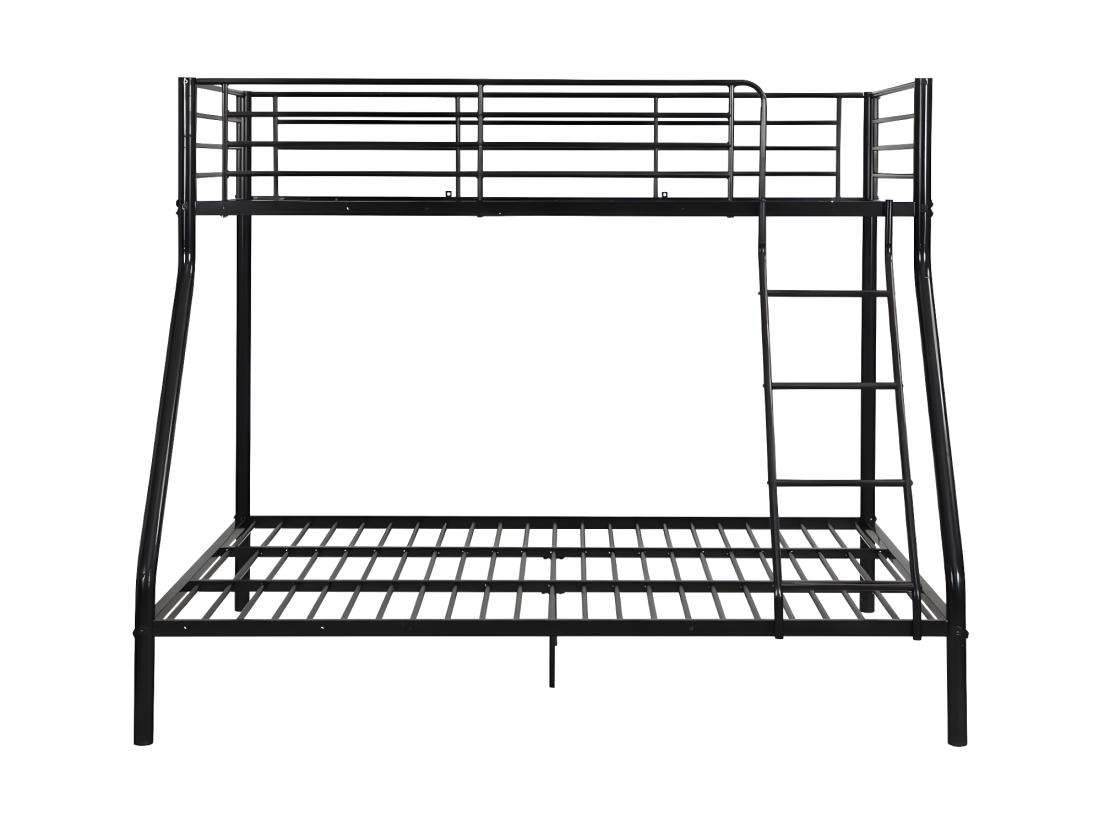 Vente Unique Lits Superposés ELEVATIO IV - 90 Et 140 X 190 Cm - Acier - Noir