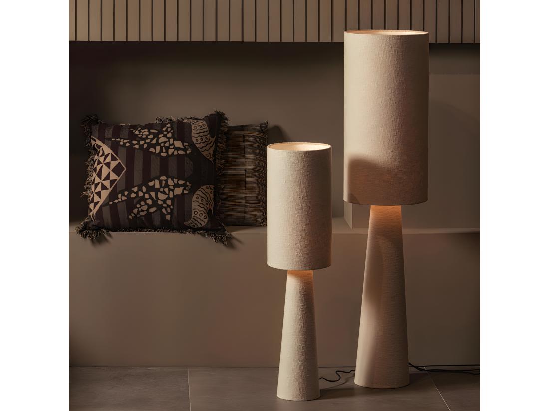 vente unique Loft - Lampadaire en tissu bouclette H90cm - Beige