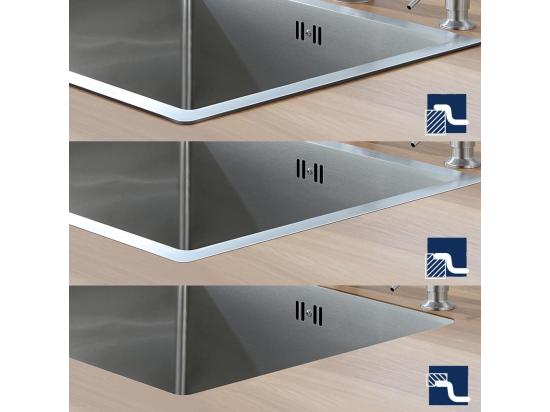 Vente Unique LONHEO MAX Évier Cuisine 1 Bac 74*44*20CM 304 Inox Évier Brossé Avec Siphon Et Trop-Plein
