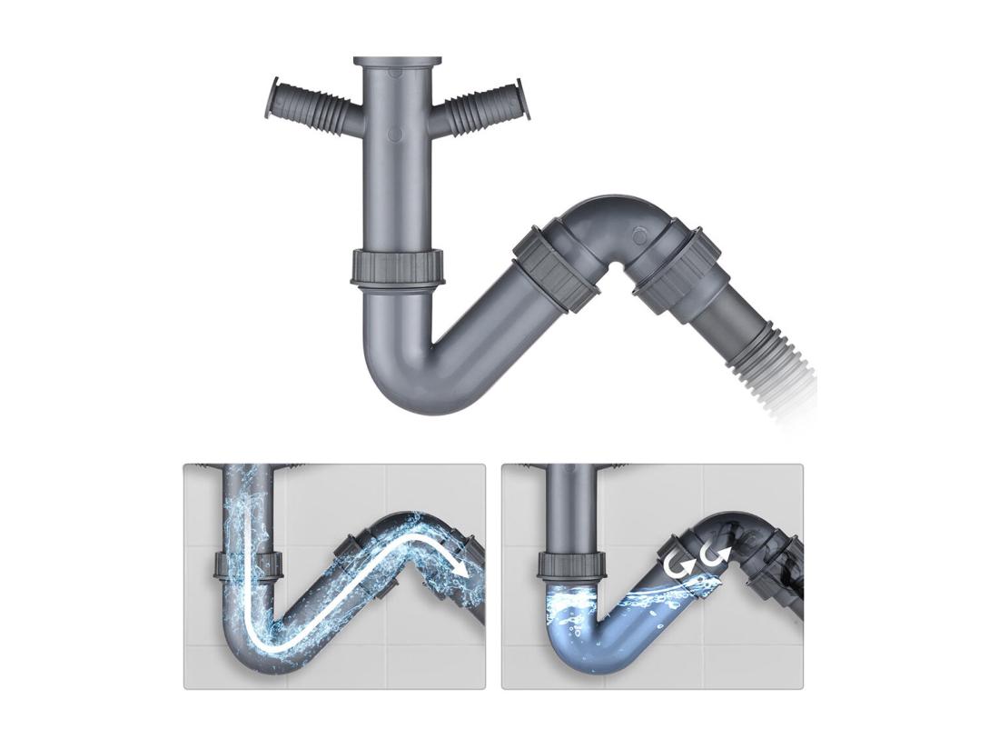 Vente Unique LONHEO MAX Évier Cuisine 1 Bac 74*44*20CM 304 Inox Évier Brossé Avec Siphon Et Trop-Plein